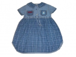 Jeanskleid Gr. 98/104 C&A kariert mit Taschen