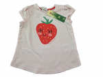 T-Shirt Gr. 74 H&M zartrosa mit Erdbeere