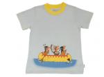 T-Shirt Gr. 104 Jako-o hellblau mit Indianer und Boot * Zwillinge *