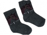 Socken 12 cm (Gr. 18 - 20) grau mit Pferd