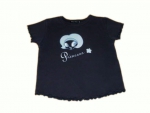 T-Shirt Gr. 86/92 Me & You dunkelblau Prinzessin Wellensaum