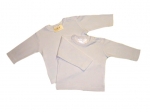 Langarmshirt Gr. 56/62 weiß einfarbig * Zwillinge *