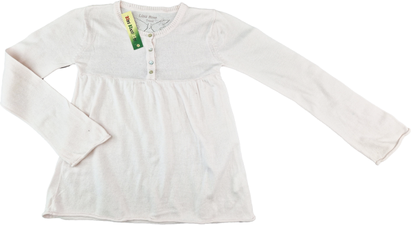 Langarmshirt schick Gr. 140 Lisa Rose zartrosa gestrickt Boutique