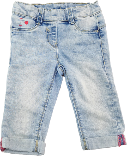¾ Jeanshose Gr. 104 s.Oliver hellblau Herzchen