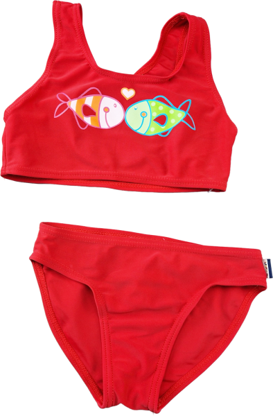 Bikini Gr. 104/110 Jako-o rot mit Fisch