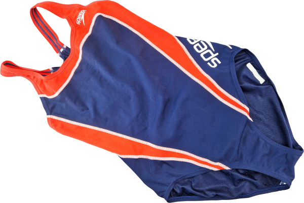 Badeanzug Gr. 164/170 Speedo neonorange/dunkelblau/weiß