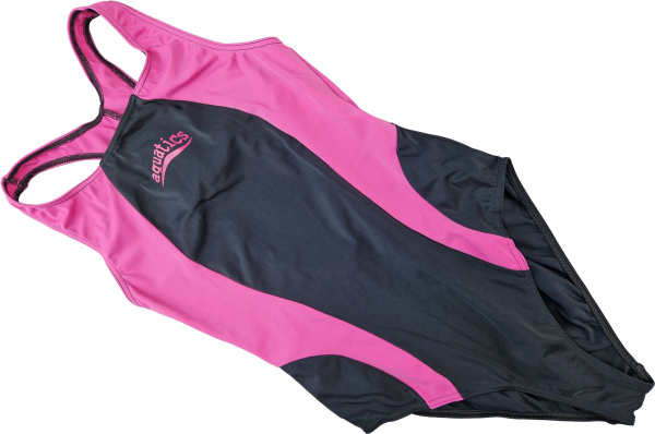 Badeanzug Gr. 152/158 schwarz pink