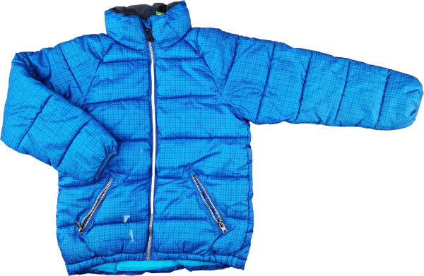 wattierter Anorak Gr. 134 H&M blau gemustert