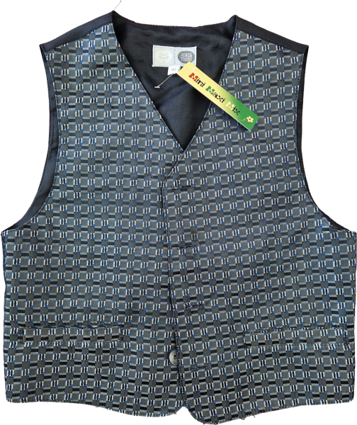 Anzugweste Gr. 122 Here & there grau kariert schwarz