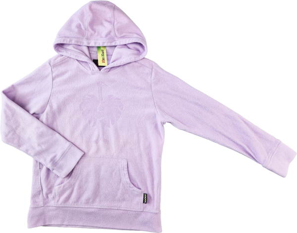 Fleecepullover Gr. 134/140 Engelberth Strauss flieder Kaputze Bauchtasche