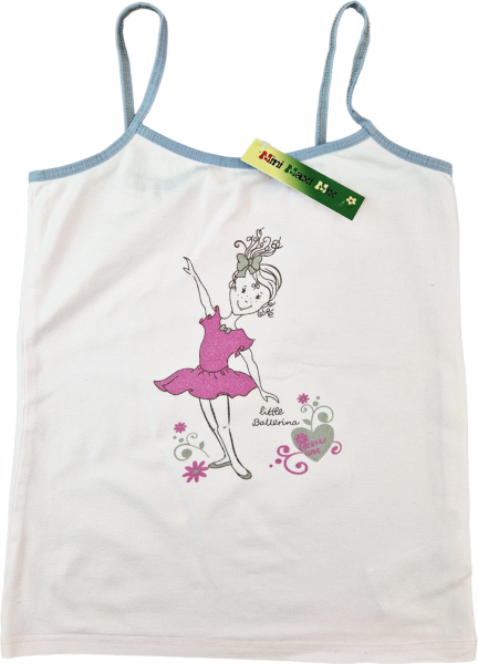Unterhemd Stretch Gr. 140 Bonprix rosa/grau little Ballerina