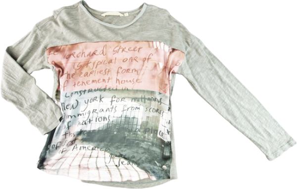 leichtes Langarmshirt Gr. 38 Garcia Jeans hellgrau/altrosa