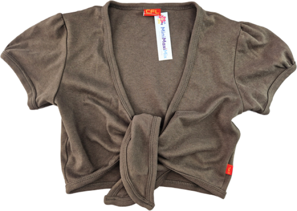 Bolerojäckchen Gr. 152/158 CLF braun kurzarm