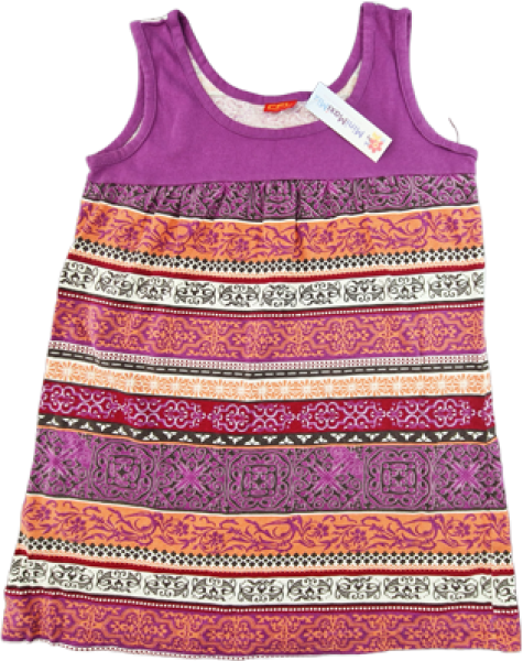 Trägershirt Gr. 158/164 CLF lila/orange gemustert