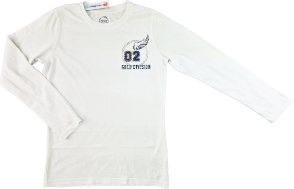 Langarmshirt Gr. 158/164 TCM weiß mit Aufdruck