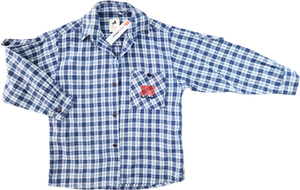 Karohemd Gr. 122 Palomino langarm Blautöne