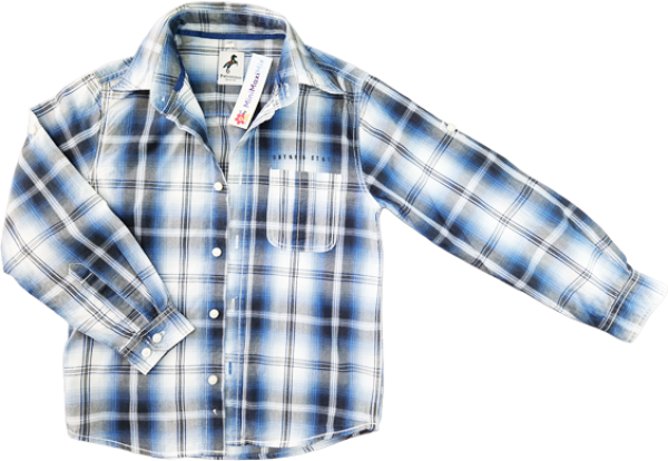 Karohemd Gr. 128 Palomino langarm Blautöne