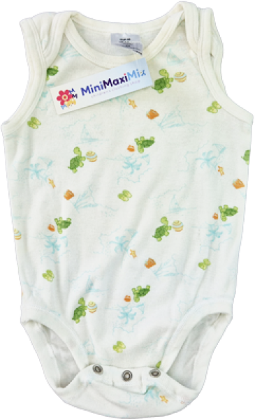 Trägerbody Gr. 74/80 H&M weiß mit Schildkröten