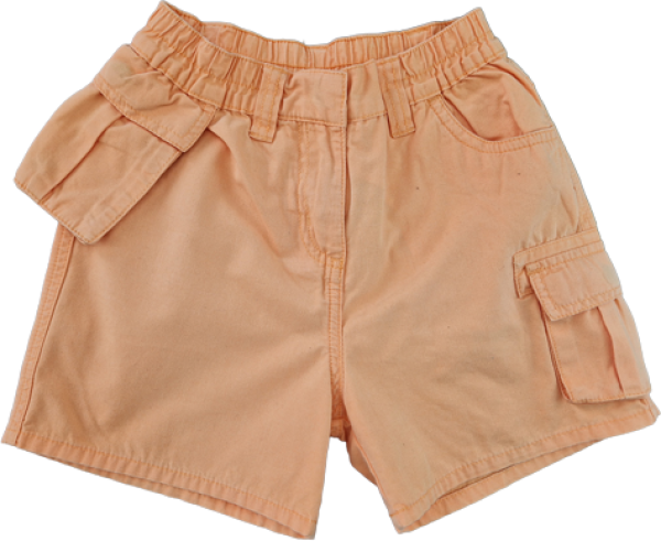 kurze Jeans Gr. 128 Aldi orange mit vielen Taschen