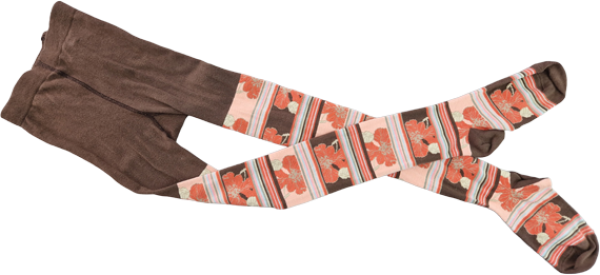 Hochwertige Strumpfhose Gr. 140 braun/altrosa