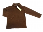 Langarmrolli Gr. 92 H&M braun mit Häkelkante